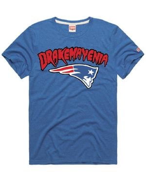Homage And Drake Maye New England Patriots Drakemayenia Tri-blend T-shirt - Blue