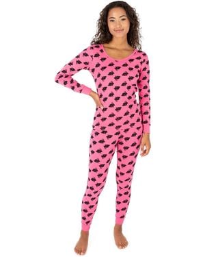 Leveret Matching Family Two Piece Cotton Easter Pajamas - Red