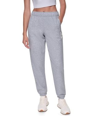 DKNY Chenille Applique Logo Mid Rise sweatpants - Gray