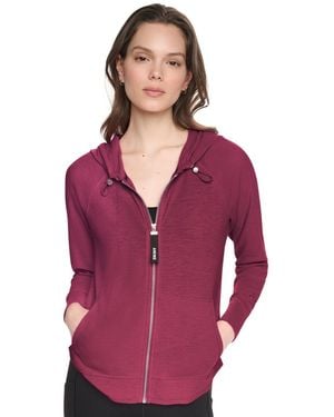 DKNY Sport Zip-front Hoodie Jacket - Black