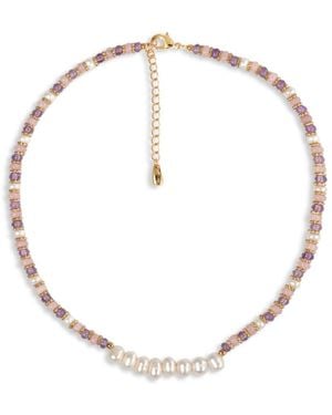 Retro Chic Pearl Necklace - White