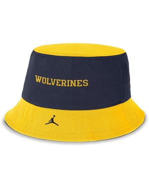 Nike Navy/maize Michigan Wolverines Apex Bucket Hat - Yellow