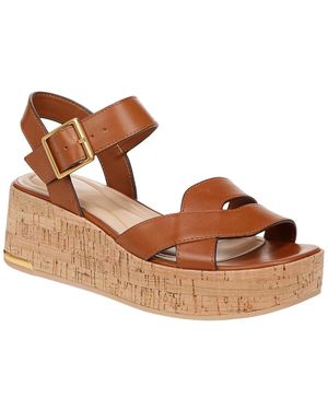 Franco Sarto Tilly Square Toe Strappy Sandals - Brown