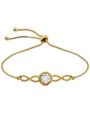 Giani Bernini Round Cubic Zirconia Infinity Link Bolo Bracelet (1-1/4 Ct. T.w. - Metallic