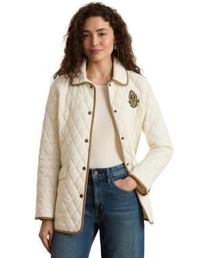 Ralph Lauren Crested Quilted Jacket - Natural