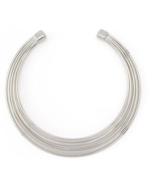 Robert Lee Morris Layered Wire Collar Necklace - White