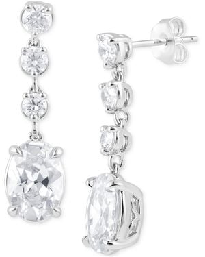 Badgley Mischka Lab Grown Diamond Oval & Round Drop Earrings (5 Ct. T.w. - White
