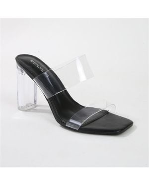 BERNESS Emmi Clear Strappy Mule - White