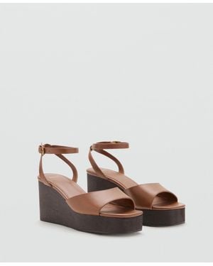 Mango Wedge-heel Sandals - Brown