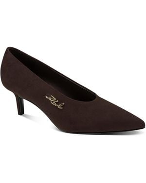 KARL LAGERFELD Lazuli Slip-on Pumps - Brown
