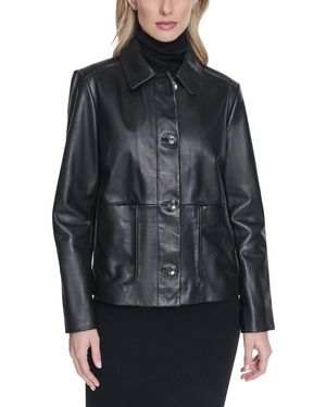 Cole Haan Button Front Jacket - Black