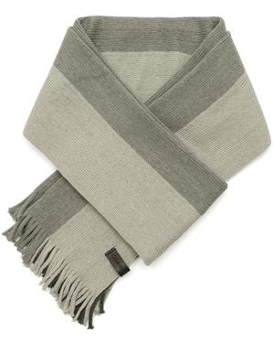 Calvin Klein Gradient Stripe Raschel Scarf - Gray