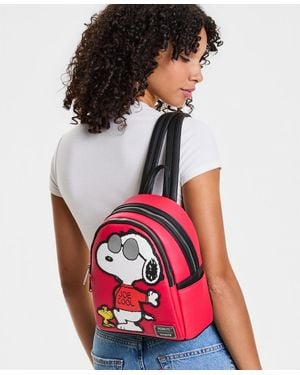Loungefly Peanuts | Macy's 100th Thanksgiving Day Parade Joe Cool Snoopy Faux Leather Mini Backpack - Red
