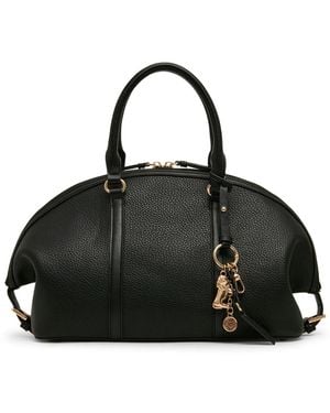 Anne Klein Medium Bowler Charms Satchel Handbag - Black