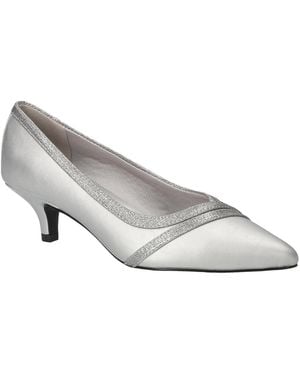 Easy Street Maye Pointed Toe Pumps - White