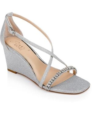 Badgley Mischka Adelynn Wedge Sandal - White