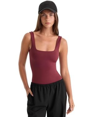 GOOD AMERICAN Scuba Modern Tank Bodysuit - Red