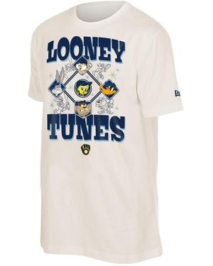 KTZ And Milwaukee Brewers Looney Tunes T-shirt - White