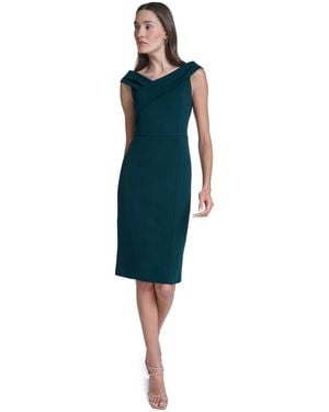 pale blue bridesmaid dresses Our Daphne Satin Dress Round Neck Plain Cotton/Linen collection-date-night collection-party-dresses Size:W24 L32