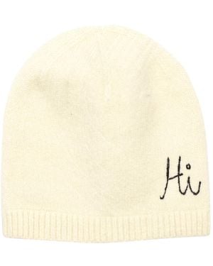 Echo Embroidered Beanie - Natural