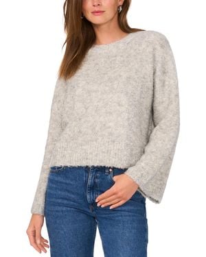 Vince Camuto Wide Crewneck Flared-sleeve Sweater - Gray