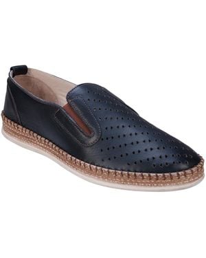 Cools 21 Amillie Perforated Leather Flats - Blue