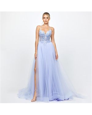Bariano Adina Tulle Ball Gown - Blue