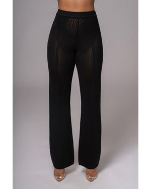 JLUXLABEL Fortuna Sweater Knit Pants - Black