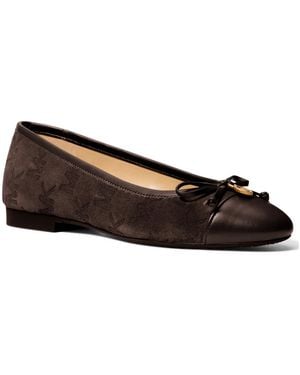 Michael Kors Michael Piper Flex Almond Toe Ballet Flats - Brown