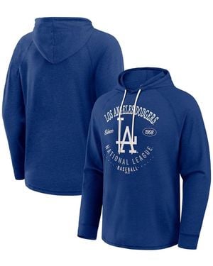 Fanatics Los Angeles Dodgers Raglan Hooded Long Sleeve T-shirt - Blue