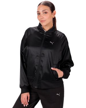 PUMA Elevated Full-zip Bomber Jacket - Black