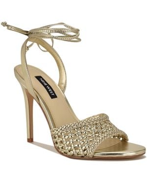 Nine West Merta Stiletto Heel Sandals - Metallic