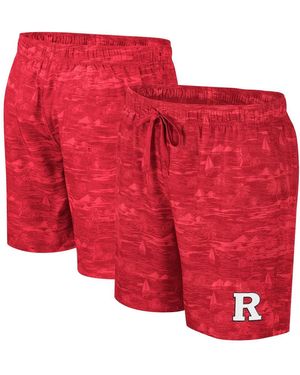 Colosseum Athletics Rutgers Knights Ozark Swim Shorts - Red