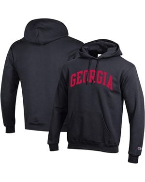 Champion Georgia Bulldogs Basic Arch Fleece Pullover Hoodie - Blue