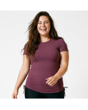 Calypsa Plus Size Adele Swim Top - Purple