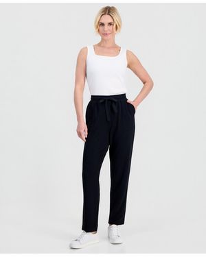 Style & Co. Petite Luxsoft French Terry Fleece Sweatpants - Blue