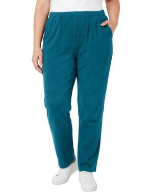 Woman Within Plus Size Within 7-day Knit Straight-leg Pull-on Pants - Blue