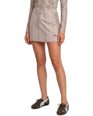 PUMA Snake Pack Snake-print Mini Skirt - White
