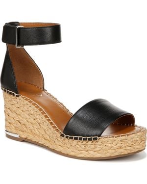Franco Sarto Clemens Espadrille Wedge Sandals - Metallic