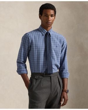 Polo Ralph Lauren Classic-fit Plaid Oxford Shirt - Blue