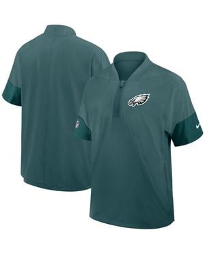 Nike Philadelphia Eagles Sideline Short Sleeve Quarter-zip Performance Coach Jacket - Green