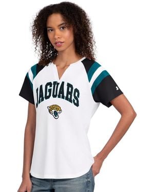 Starter White Jacksonville Jaguars Game On Notch Neck T-shirt