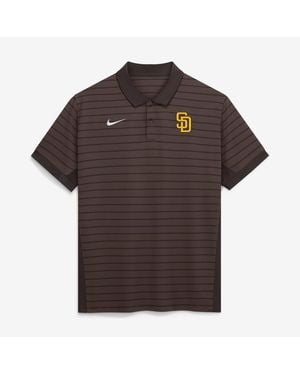 Nike San Diego Padres Authentic Collection Striped Victory Dri-fit Polo Shirt - Brown