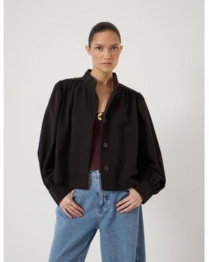 Hush Solara Gathered Short Jacket - Black