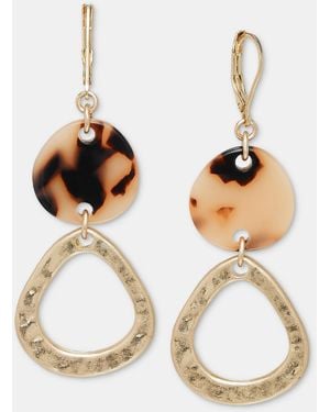 Style & Co. Disc & Frame Double Drop Earrings - Metallic