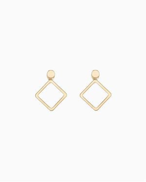 Bearfruit Jewelry Geometric Statement Earring Jackets - White