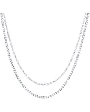 And Now This 18k Gold Plated Or Plated Layered Necklace - White