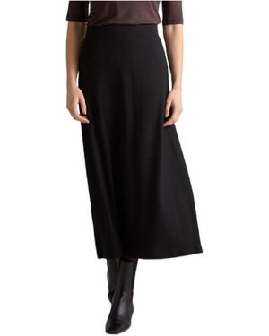 Residus Grace A-line Jersey Midi Skirt - Black