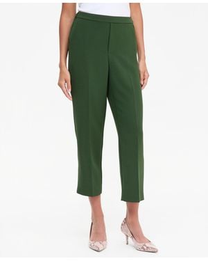 INC International Concepts Pull-on Cropped Elastic-waist Pants - Green