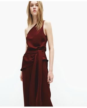 Mango Bow Asymmetrical Jumpsuit - Purple